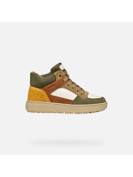 Geox Зелени момчешки високи обувки Geox Theleven Boy