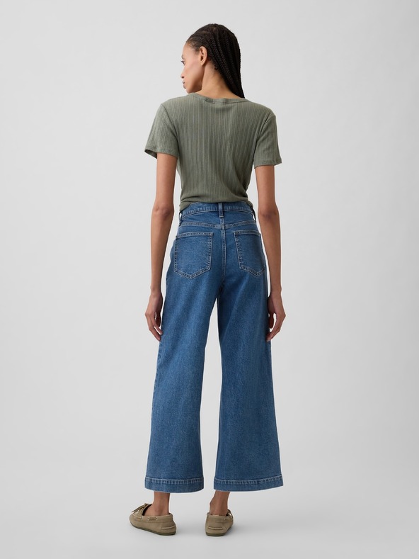 GAP Дънки High Rise Wide-Leg Crop GAP