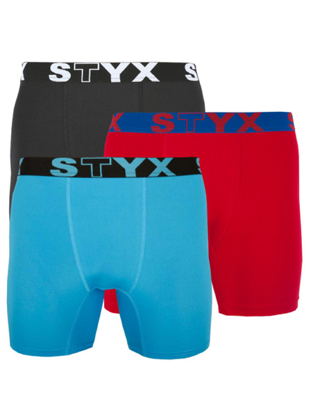 Styx Комплект от три - мъжки функционални боксерки Styx многоцветни