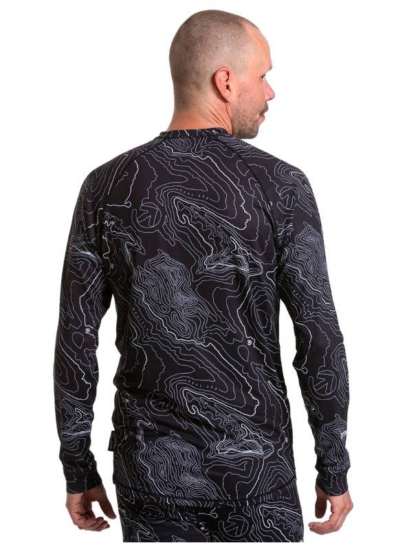 Meatfly Meatfly мъжка термо тениска Avery Black Topography