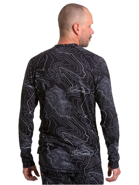 Meatfly Meatfly мъжка термо тениска Avery Black Topography