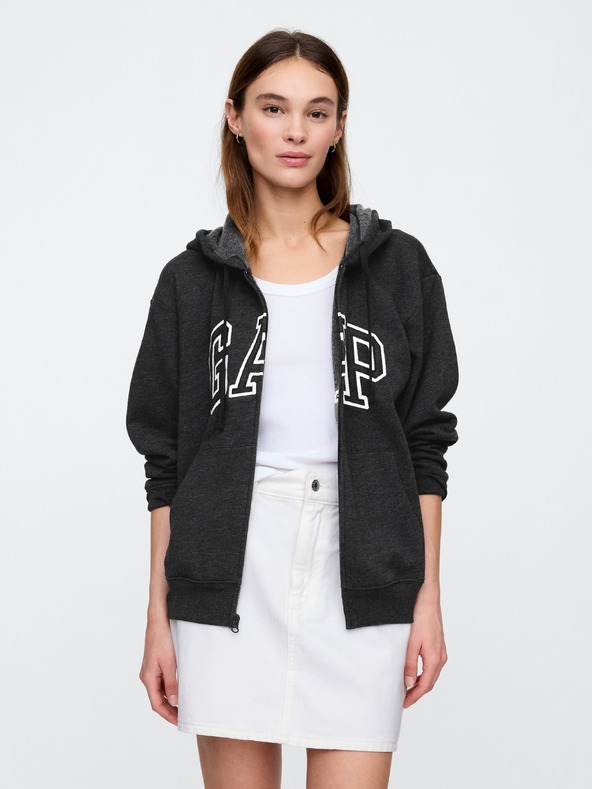 GAP Суитшърт с цип и лого на Gap
