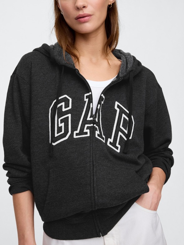 GAP Суитшърт с цип и лого на Gap