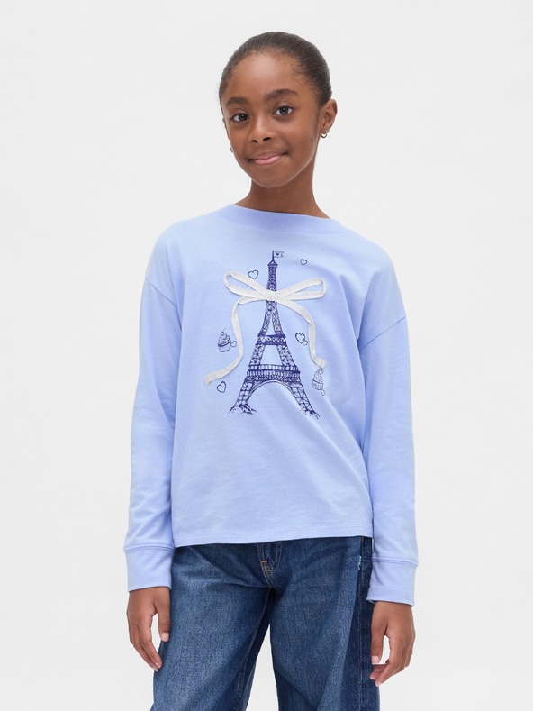GAP Детска oversize тениска с лого Gap & Disney GAP