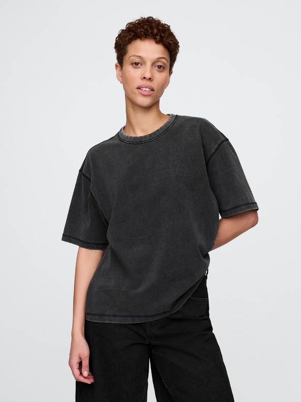 GAP Скъсена унисекс тежка тениска GAP