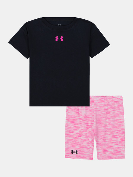 Under Armour Момичешки комплект Under Armour UA TWIST BIKE SHORT SET-BLK