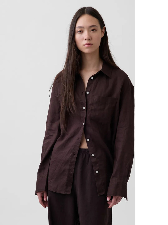 GAP Лнена oversize риза GAP