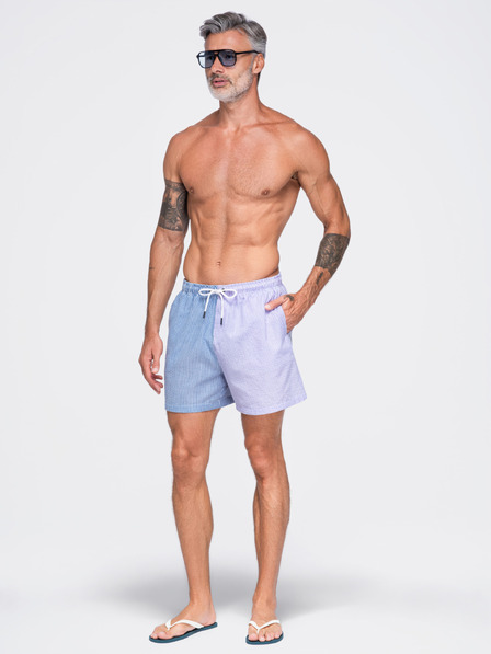 Ombre Clothing Двуцветни мъжки плувни костюми от структуриран материал - синьо-виолетови V2 OM-SRSS-0215 Ombre Clothing