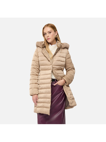 Geox Бежова дамска пухена куртка Geox Bettanie