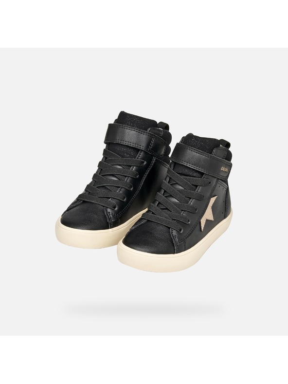 Geox Черни маратонки Geox Gisli за момичета