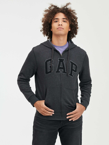 GAP Суитшърт с цип и лого на Gap