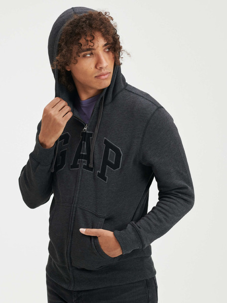 GAP Суитшърт с цип и лого на Gap