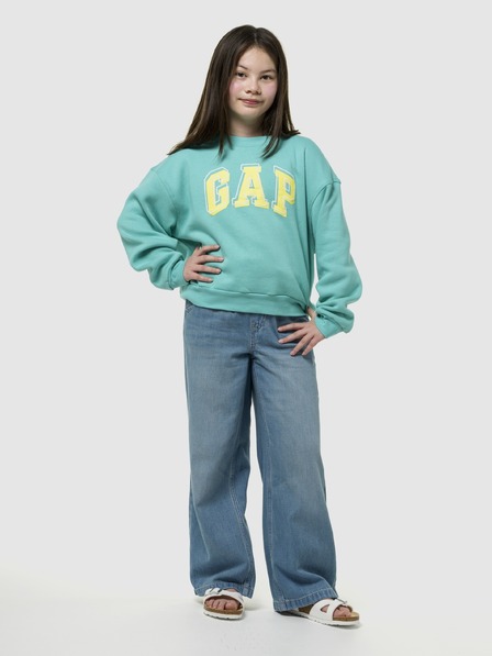 GAP Бебешки суитшърт с голям размер и лого GAP