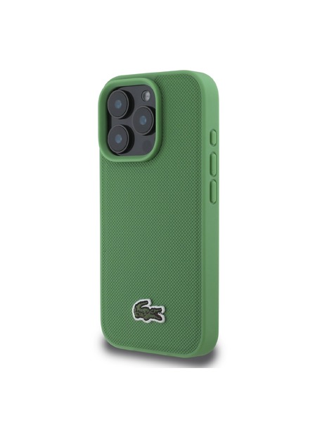 Lacoste Lacoste Iconic Petit Pique Woven Logo MagSafe Задна Обложка за iPhone 16 Pro Green