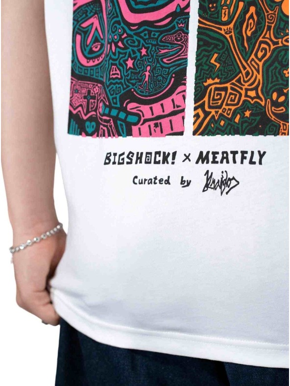 Meatfly Meatfly унисекс тричо Big Shock Linocut White