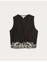 Marks & Spencer Жилетка със прорязен кант, с висок дял модал и лен Marks & Spencer черна