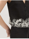 Marks & Spencer Жилетка със прорязен кант, с висок дял модал и лен Marks & Spencer черна