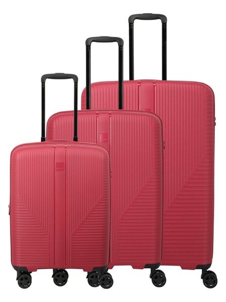 Travelite Комплект пътни куфари Travelite Air Stripe S exp, M exp, L Red