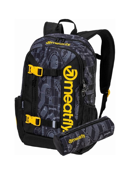 Meatfly Meatfly раница Basejumper Blueprint Black 22 L