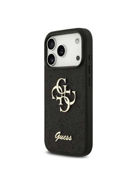 Guess Guess PU Fixed Glitter 4G Metal Logo Задний чехол для iPhone 18 Pro Black