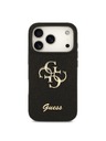 Guess Guess PU Fixed Glitter 4G Metal Logo Задний чехол для iPhone 18 Pro Black