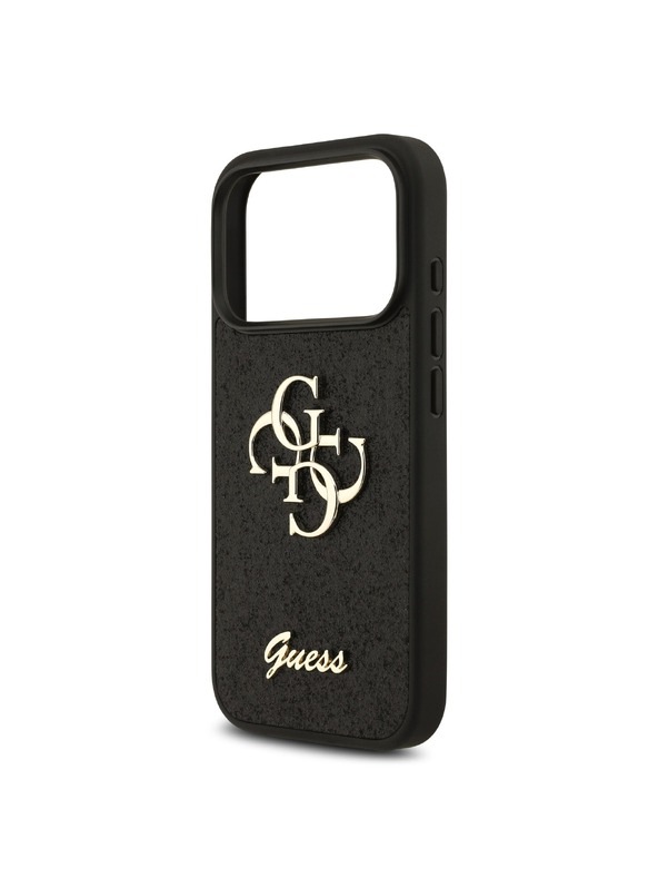 Guess Guess PU Fixed Glitter 4G Metal Logo Задний чехол для iPhone 18 Pro Black