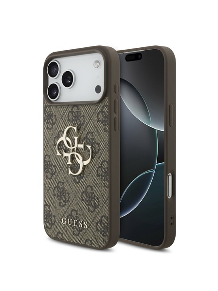 Guess Guess PU 4G Metal Logo Задний чехол для iPhone 18 Pro Brown