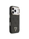 Guess Guess PU Leather 4G Strass Triangle Logo Gold Frame MagSafe Задний чехол для iPhone 18 Pro Black