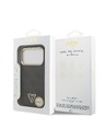 Guess Guess PU Leather 4G Strass Triangle Logo Gold Frame MagSafe Задний чехол для iPhone 18 Pro Black