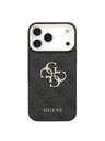 Guess Guess PU Leather 4G Metal Logo Gold Frame Задний чехол для iPhone 18 Pro Max Black