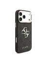Guess Guess PU Leather 4G Metal Logo Gold Frame Задний чехол для iPhone 18 Pro Max Black