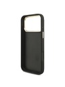 Guess Guess PU Leather 4G Metal Logo Gold Frame Задний чехол для iPhone 18 Pro Max Black