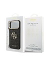 Guess Guess PU Leather 4G Metal Logo Gold Frame Задний чехол для iPhone 18 Pro Max Black