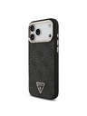 Guess Guess PU Leather 4G Strass Triangle Logo Gold Frame MagSafe Задний чехол для iPhone 18 Pro Max Black