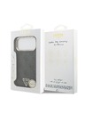 Guess Guess PU Leather 4G Strass Triangle Logo Gold Frame MagSafe Задний чехол для iPhone 18 Pro Max Black