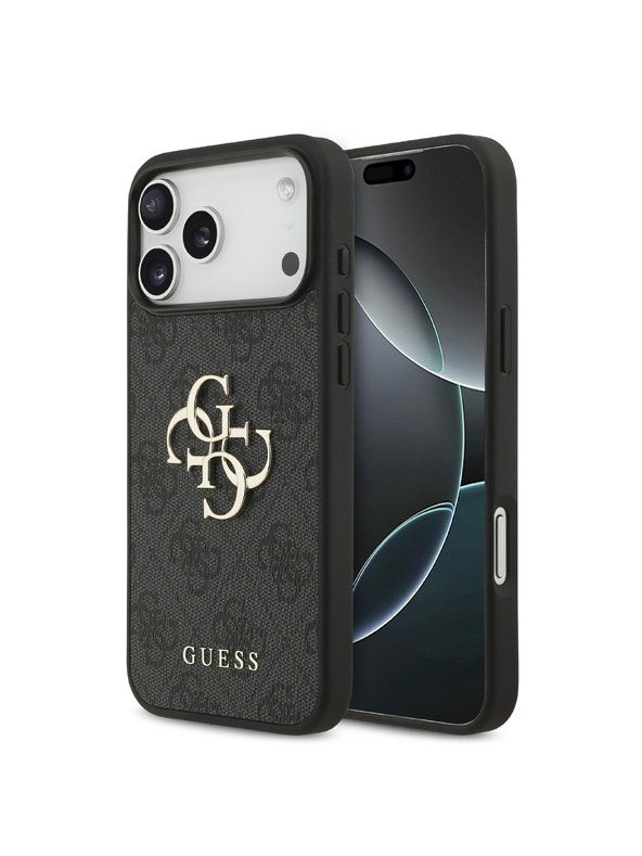 Guess Guess PU 4G Metal Logo Задний чехол для iPhone 18 Pro Max Grey