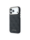 Guess Guess PU Leather 4G Gold Frame MagSafe Задний чехол для iPhone 18 Pro Max Black