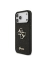 Guess Guess PU Fixed Glitter 4G Metal Logo Задний чехол для iPhone 18 Pro Max Black
