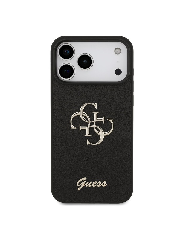 Guess Guess PU Fixed Glitter 4G Metal Logo Задний чехол для iPhone 18 Pro Max Black