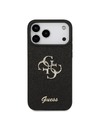 Guess Guess PU Fixed Glitter 4G Metal Logo Задний чехол для iPhone 18 Pro Max Black