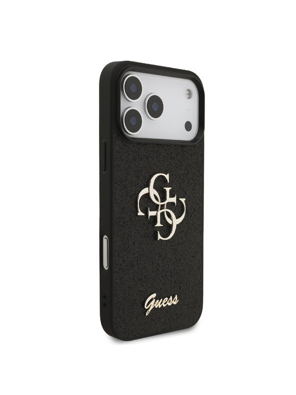 Guess Guess PU Fixed Glitter 4G Metal Logo Задний чехол для iPhone 18 Pro Max Black