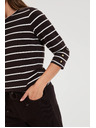 Moodo Блуза с ивици кафява Moodo