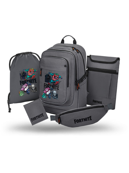 BAAGL  BAAGL SET 5 Cubic Fortnite Squad: раница, торба, кръстна чантичка, калъф за лаптоп, портфейл GRS