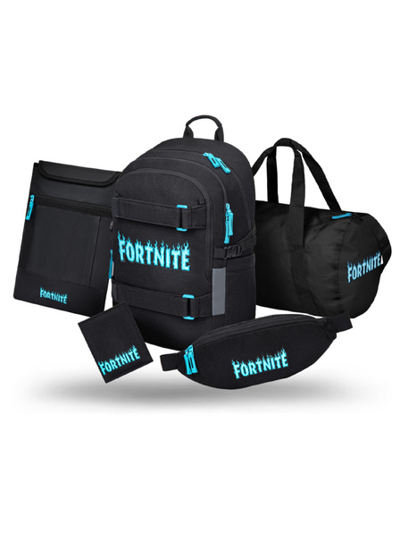 BAAGL  BAAGL SET 5 Skate Fortnite Blue: раница, спортна чанта, кръстна чантичка, калъф за лаптоп, портфейл GRS