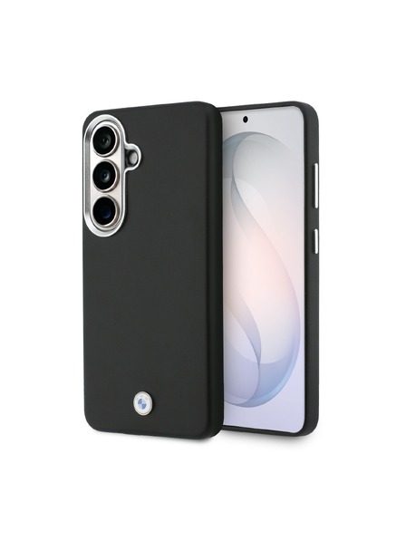BMW BMW Signature PU Leather Metal Logo Magnetic Задний Калъф за Samsung Galaxy S26 Black