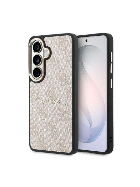 Guess Guess PU Leather 4G Gold Frame Magnetic Задний Калъф за Samsung Galaxy S26 Pink