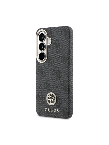 Guess Guess PU Leather 4G Strass Logo Gold Frame Magnetic Задний Калъф за Samsung Galaxy S26 Black