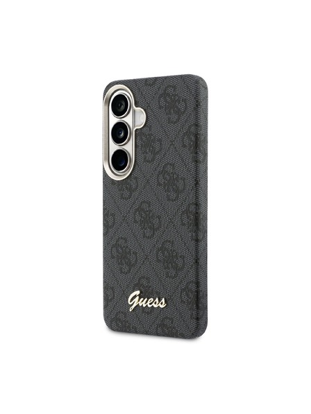 Guess Guess PU 4G Script Metal Logo Magnetic Задний Калъф за Samsung Galaxy S26 Black