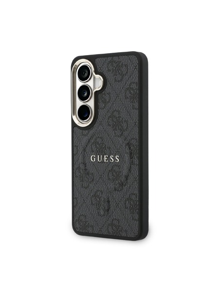 Guess Guess PU Leather 4G Gold Frame Magnetic Задний Калъф за Samsung Galaxy S26 Black
