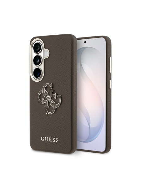 Guess Guess PU Grained 4G Resin Metal Logo Задний Калъф за Samsung Galaxy S26 Brown